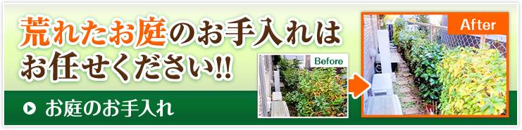 荒れたお庭のお手入れはお任せください!!